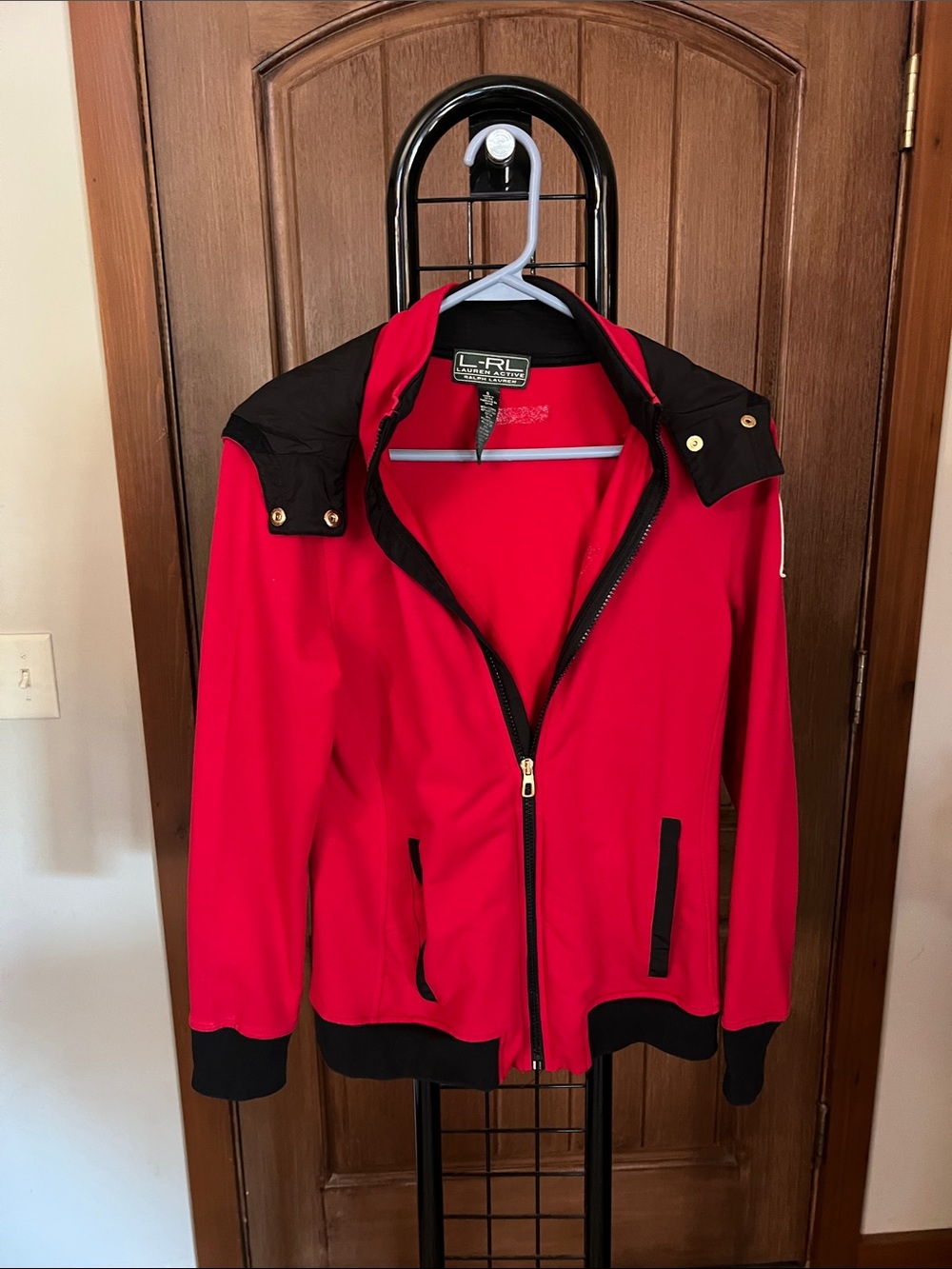 L-RL Red Bomber Jacket with Black Trim